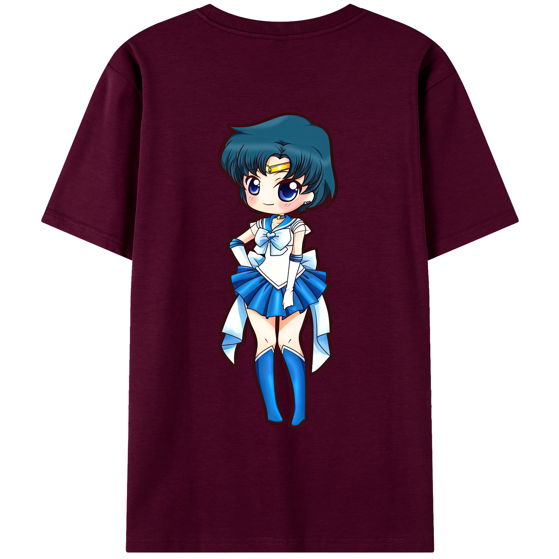 （画像用） 美少女戦士セーラームーン 水野 亜美 みずの あみ Sailor Moon Mizuno Ami レディース半袖Tシャツ(バックプリント)